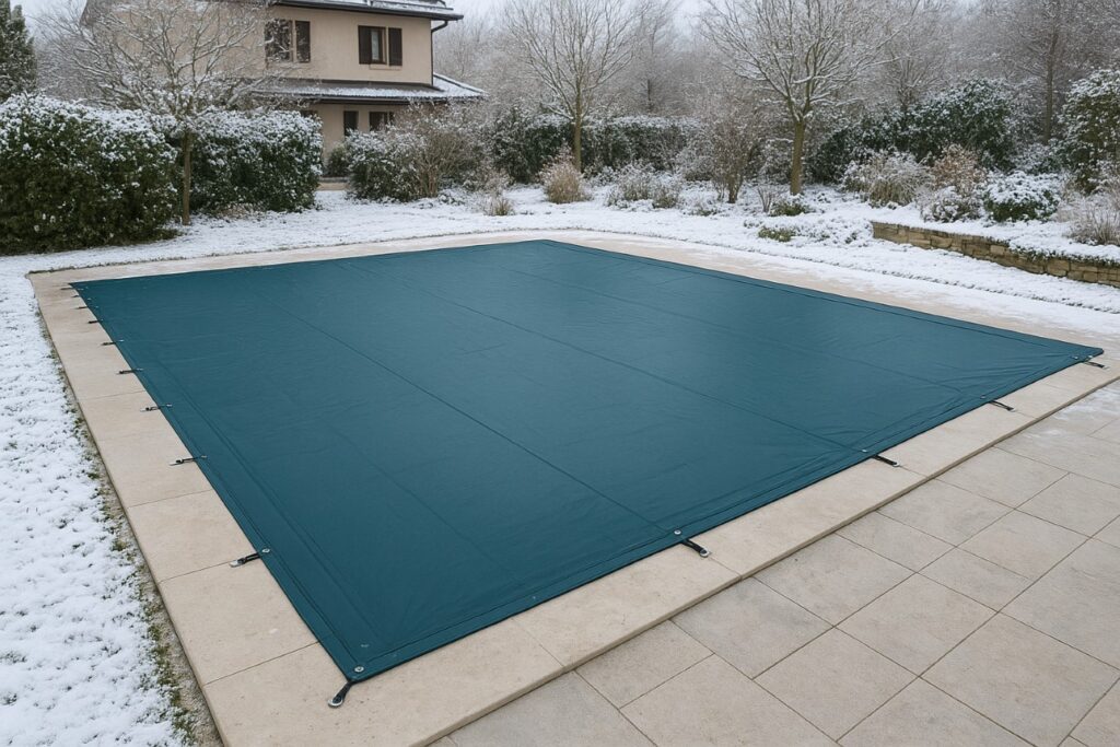 chiusura invernale di piscina a sfioro